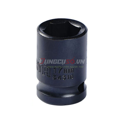 Đầu tuýp đen 6 cạnh 1/2in – 17mm Sata 34310