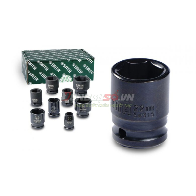 Đầu tuýp đen 6 cạnh 1/2in – 22mm Sata 34315
