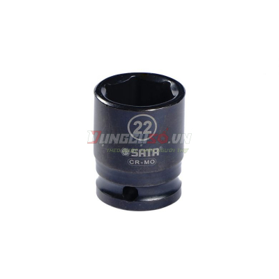 Đầu tuýp đen 6 cạnh 1/2in – 22mm Sata 34315