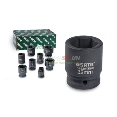 Đầu tuýp đen 6 cạnh 3/4in – 32mm Sata 34520