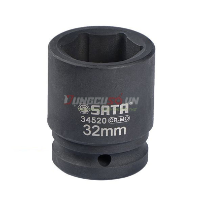 Đầu tuýp đen 6 cạnh 3/4in – 32mm Sata 34520