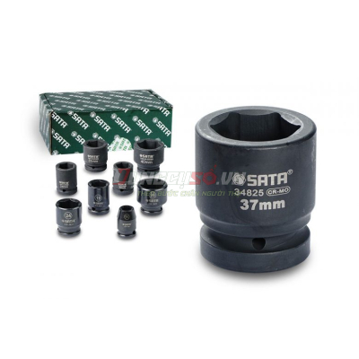 Đầu tuýp đen 6 cạnh 1in – 37mm Sata 34825