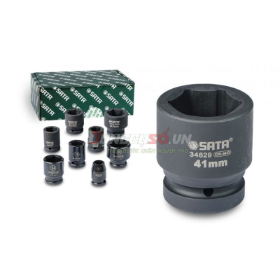 Đầu tuýp đen 6 cạnh 1in – 41mm Sata 34829