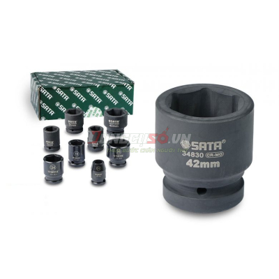 Đầu tuýp đen 6 cạnh 1in – 42mm Sata 34830