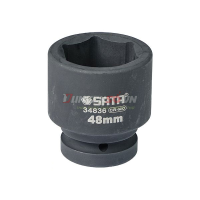 Đầu tuýp đen 6 cạnh 1in – 48mm Sata 34836