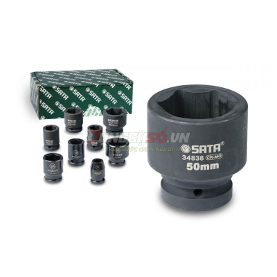 Đầu tuýp đen 6 cạnh 1in – 50mm Sata 34838