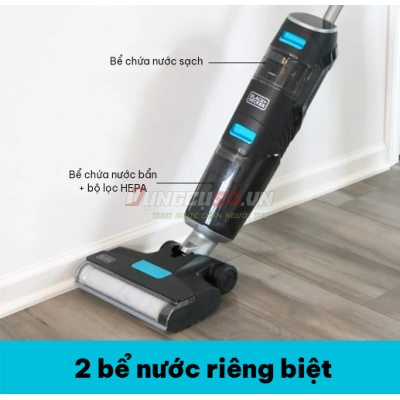 Máy hút bụi lau sàn thông minh không dây 5 chức năng Black&Decker - BXUVXA02