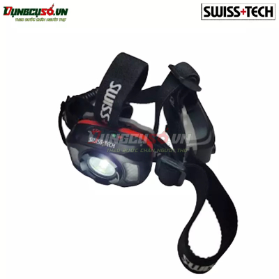 Đèn pha đội đầu, dùng pin sạc, nhiều  chế độ, hiệu SWISS+TECH ST032003