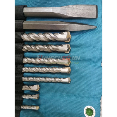 Bộ 10 mũi khoan gài và mũi đục TOTAL TACSD19101