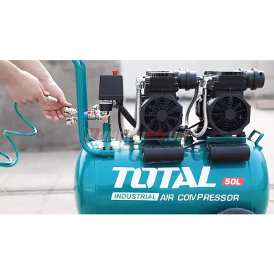 MÁY NÉN KHÍ KHÔNG DẦU 2×600W (2×0.8HP) 50L TOTAL TCS2150502T
