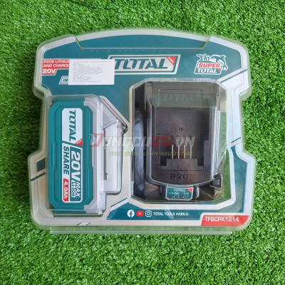 Bộ 1 pin TFBLI2002 và 1 sạc TFCLI2001E dùng pin 20V TOTAL - TFBCPK1214