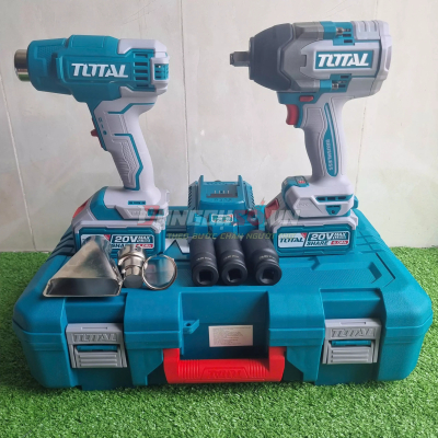 Bộ combo máy siết buloong không chổi than TIWLI2085 & máy thổi nhiệt TBLI2002 dùng pin 20V - TOSLI240489