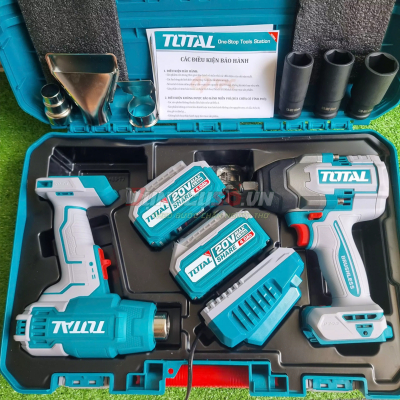 Bộ combo máy siết buloong không chổi than TIWLI2085 & máy thổi nhiệt TBLI2002 dùng pin 20V - TOSLI240489