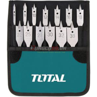 Bộ 13 mũi khoan gỗ đầu dẹp 6-38mm Total TACSD70131