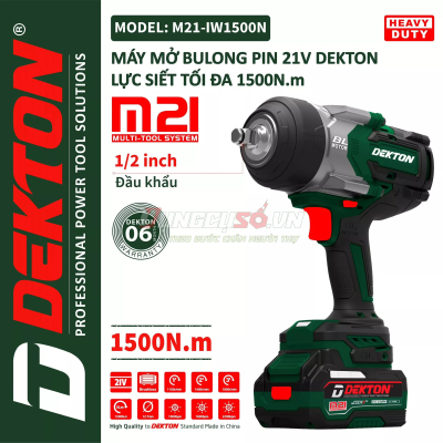 Máy siết bu lông dùng pin Dekton M21-IW1500N ( Chưa Pin & Sạc )