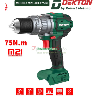 Máy Khoan Pin Dekton M21-ID1375BL (Chưa Pin & Sạc)
