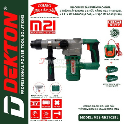 Máy khoan bê tông dùng pin Dekton M21-RH2702BL