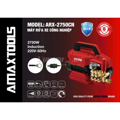Máy rửa xe cao áp bán chuyên nghiệp 2750W Amaxtools ARX-2750CN