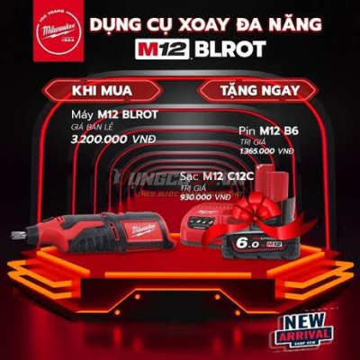 Máy cắt xoay đa năng dùng pin 12V Milwaukee M12 BLROT 